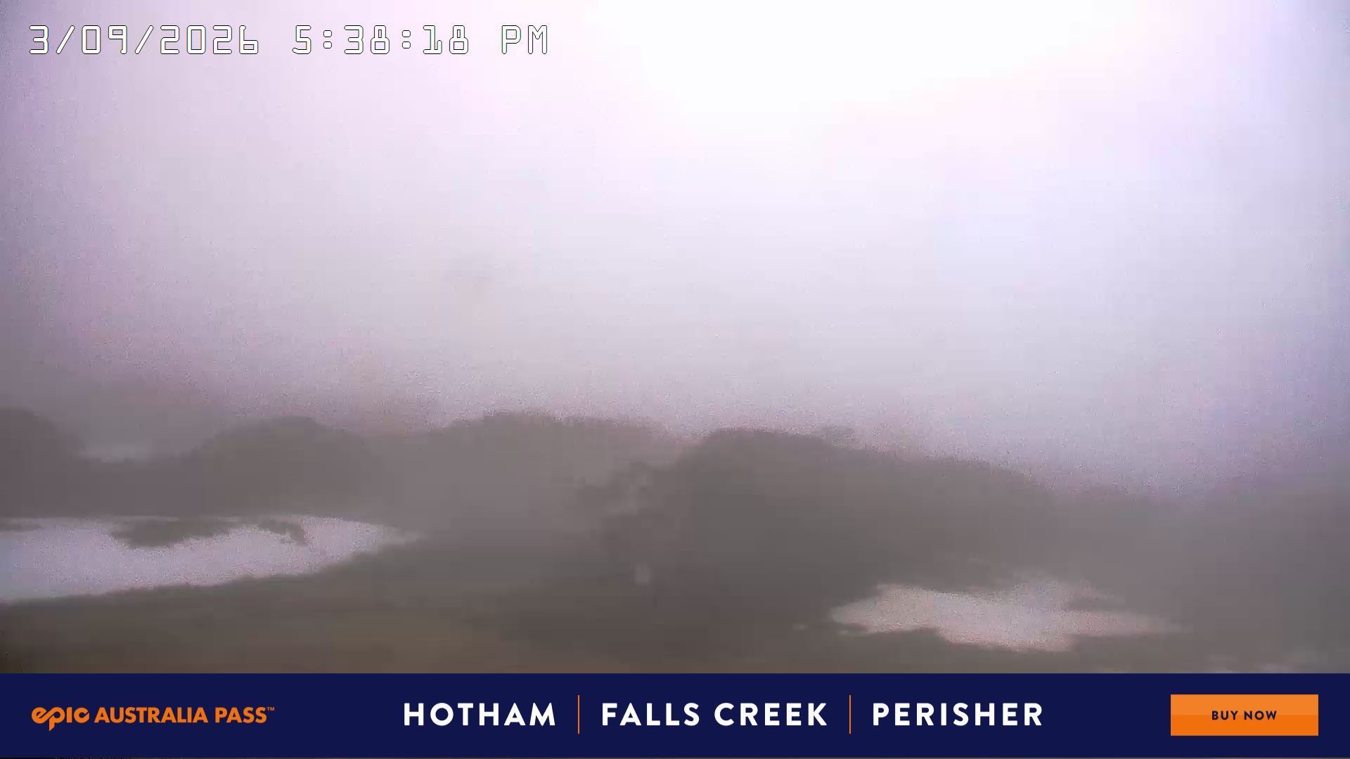 Mt Hotham Golden Point snow cam captured at 3 September 2026 at 5:40 pm AEST