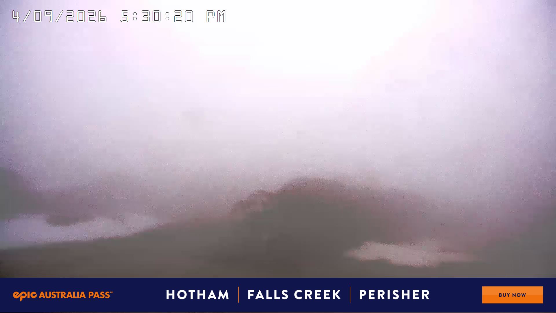 Mt Hotham Golden Point snow cam captured at 4 September 2026 at 5:32 pm AEST