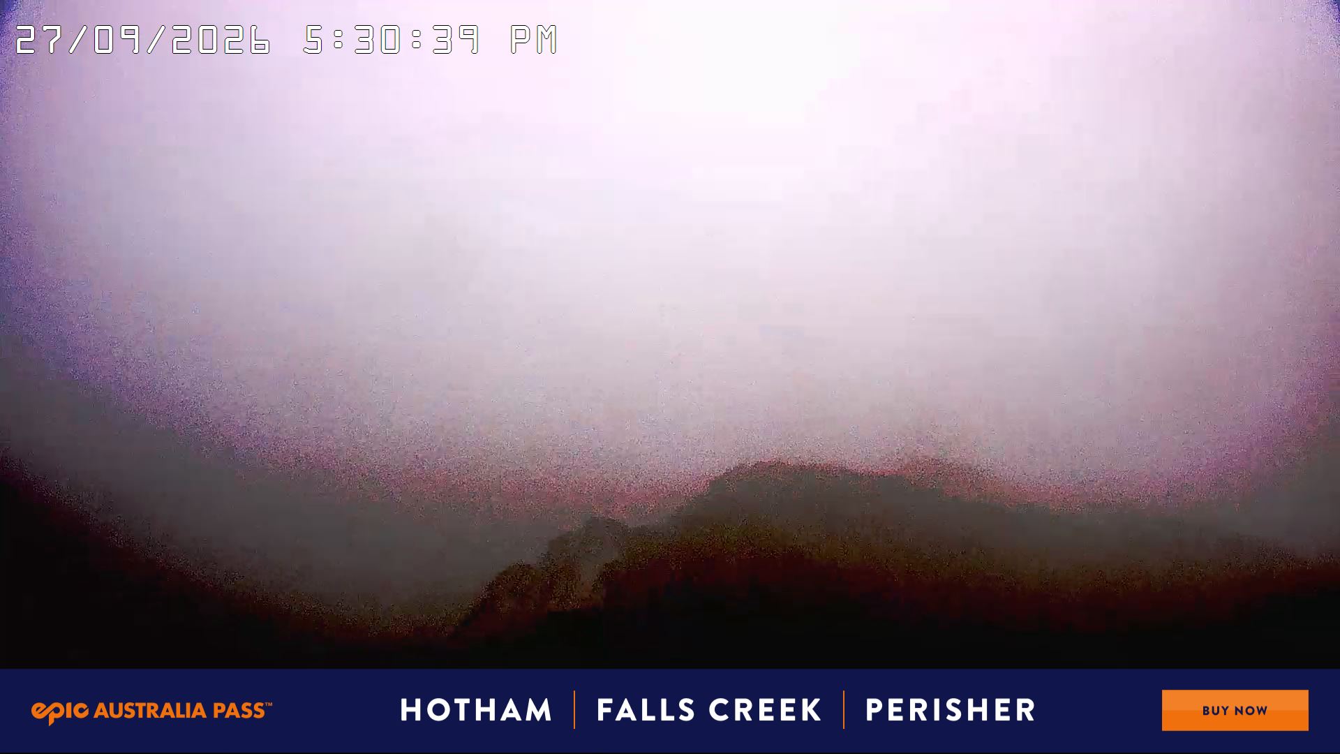 Mt Hotham Golden Point snow cam captured at 27 September 2026 at 6:20 pm AEST