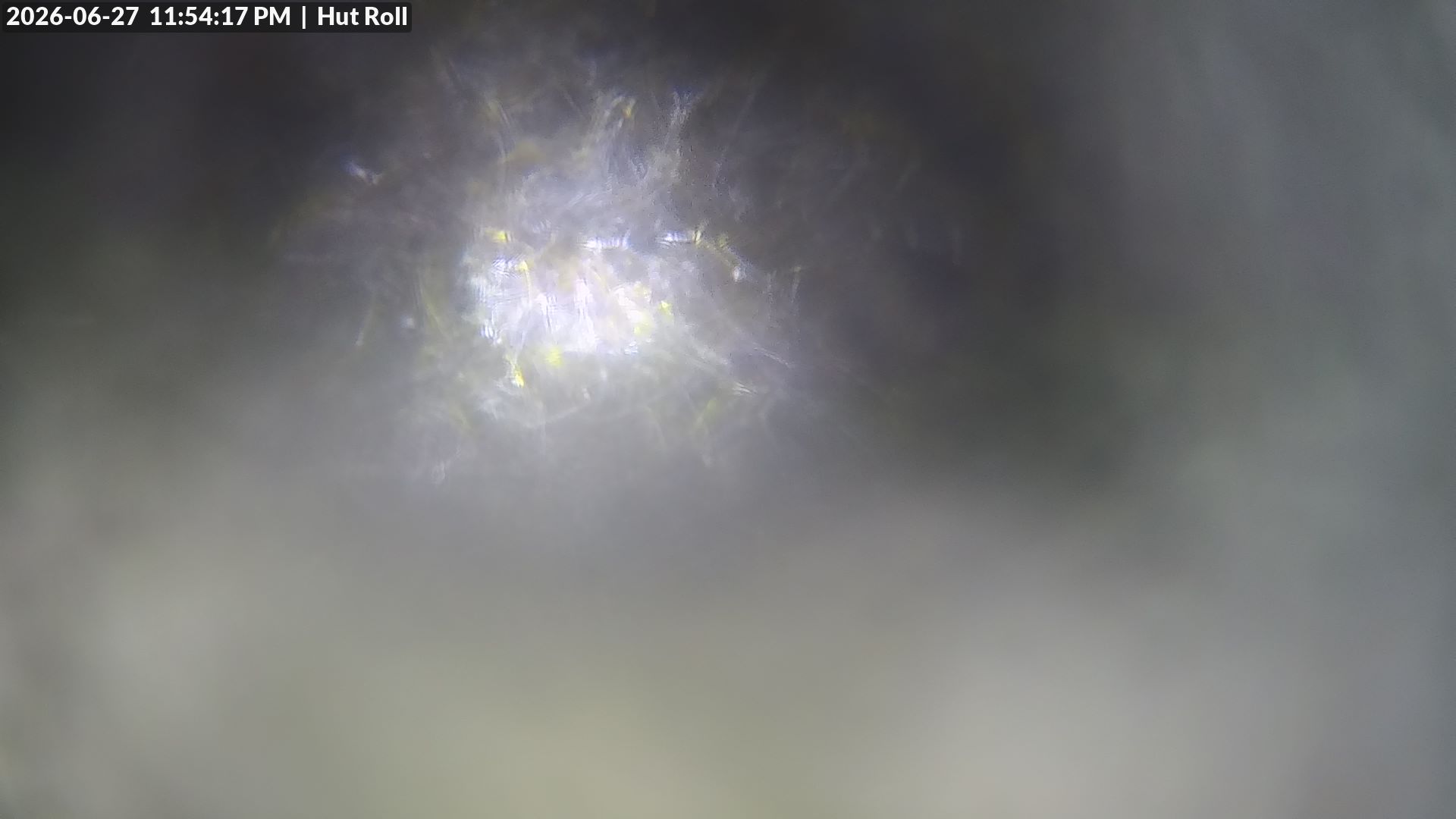 Mt Baw Baw Hut Roll snow cam captured at 27 June 2026 at 11:55 pm AEST