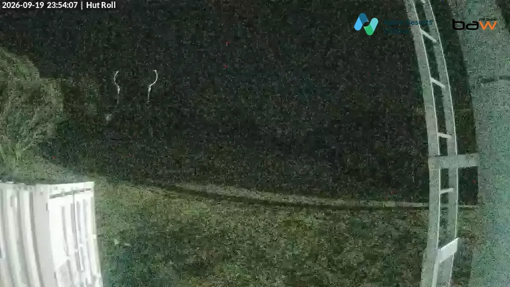 Mt Baw Baw Hut Roll snow cam captured at 19 September 2026 at 11:54 pm AEST