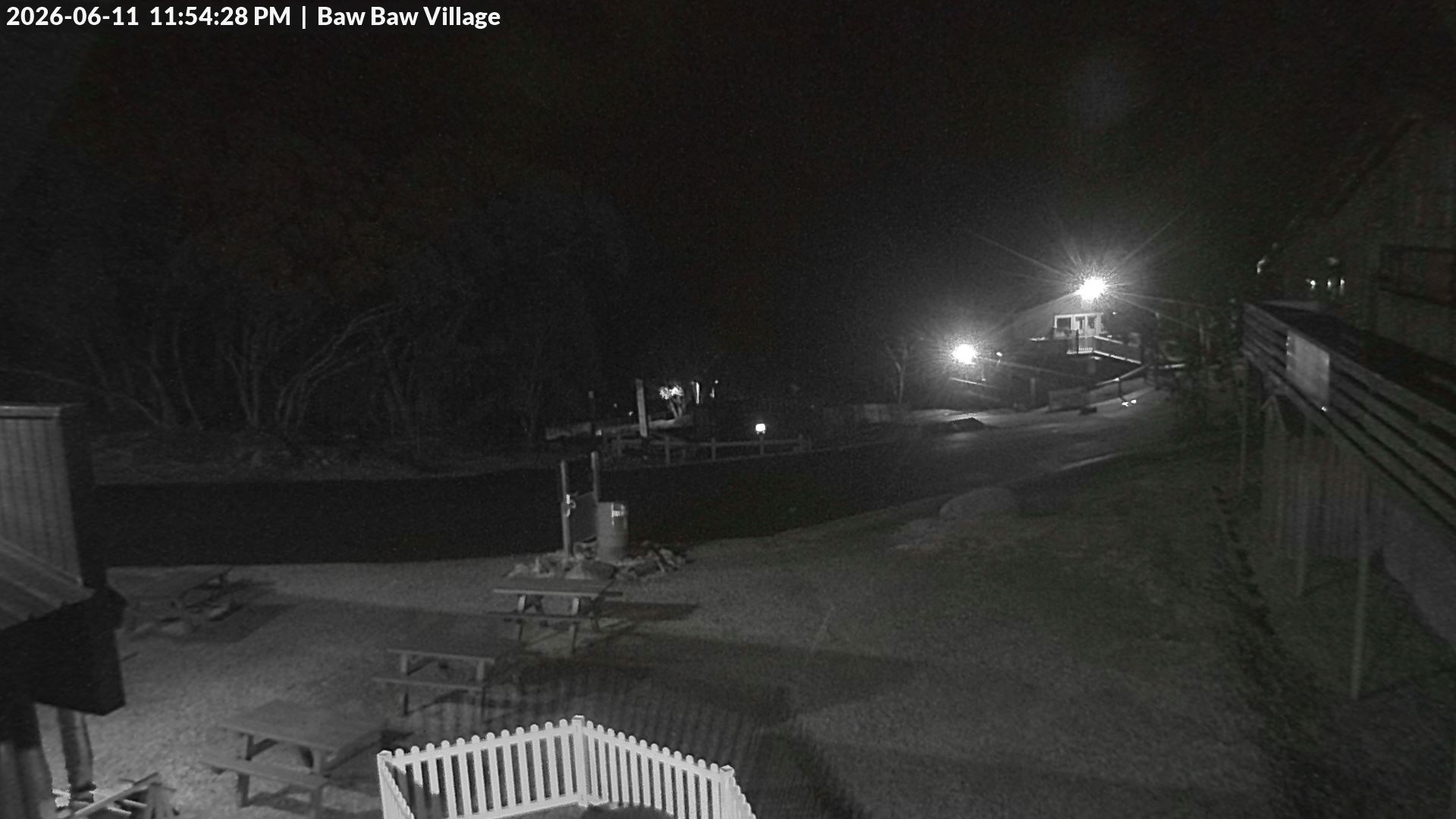 Mt Baw Baw Baw Baw Village snow cam captured at 11 June 2026 at 11:56 pm AEST