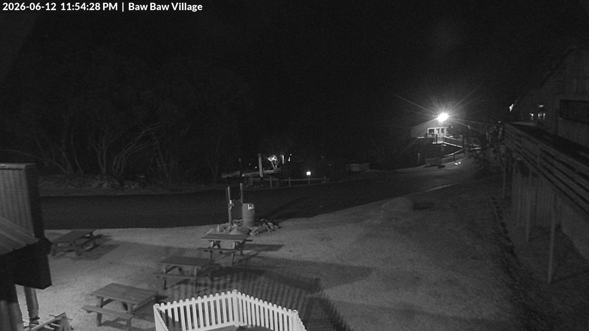 Mt Baw Baw Baw Baw Village snow cam captured at 12 June 2026 at 11:56 pm AEST