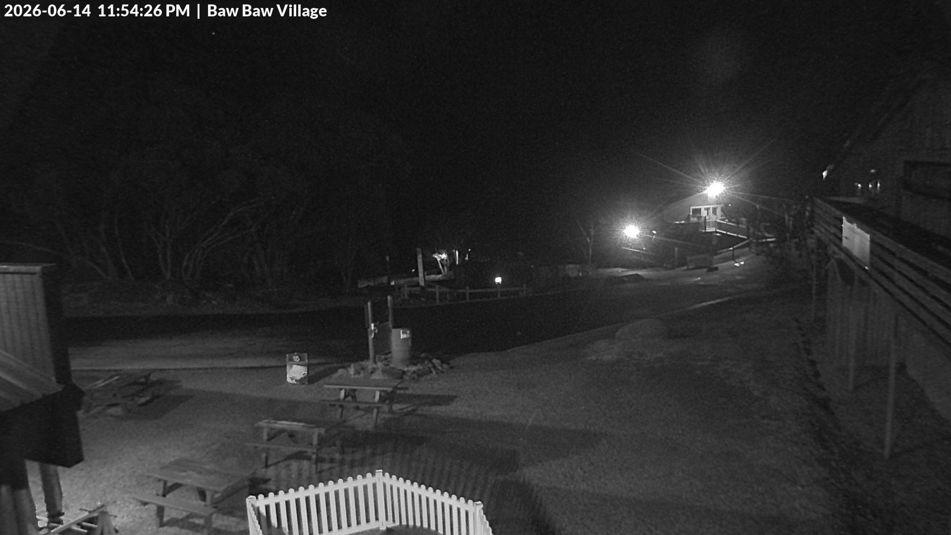 Mt Baw Baw Baw Baw Village snow cam captured at 14 June 2026 at 11:55 pm AEST