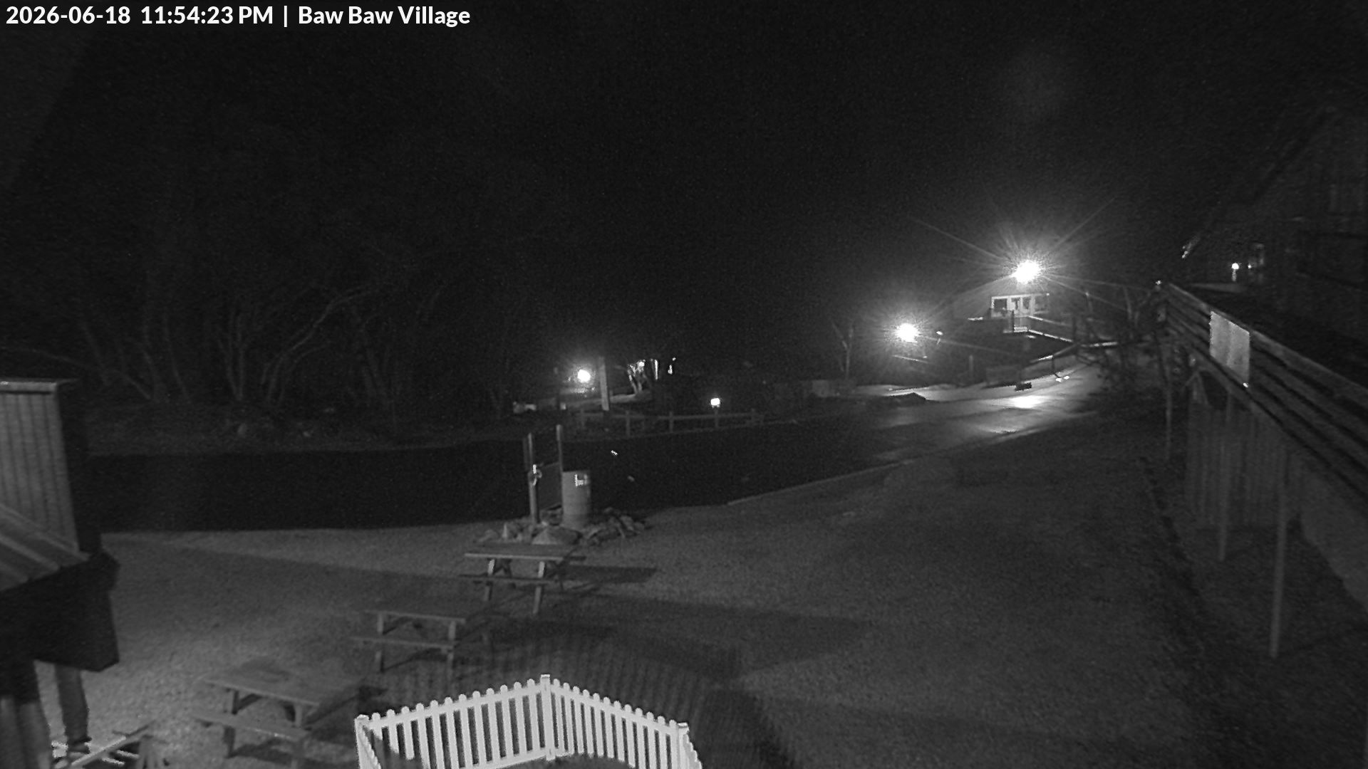 Mt Baw Baw Baw Baw Village snow cam captured at 18 June 2026 at 11:54 pm AEST