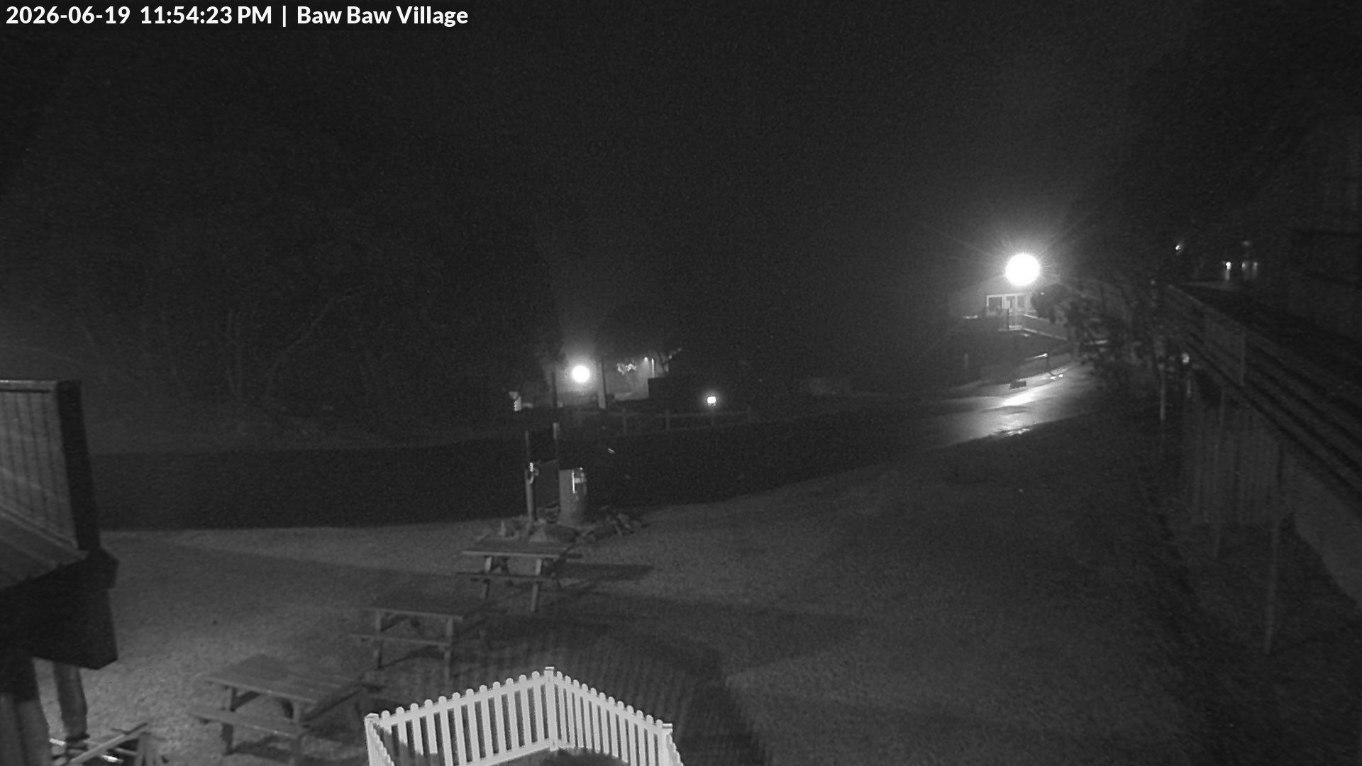 Mt Baw Baw Baw Baw Village snow cam captured at 19 June 2026 at 11:54 pm AEST