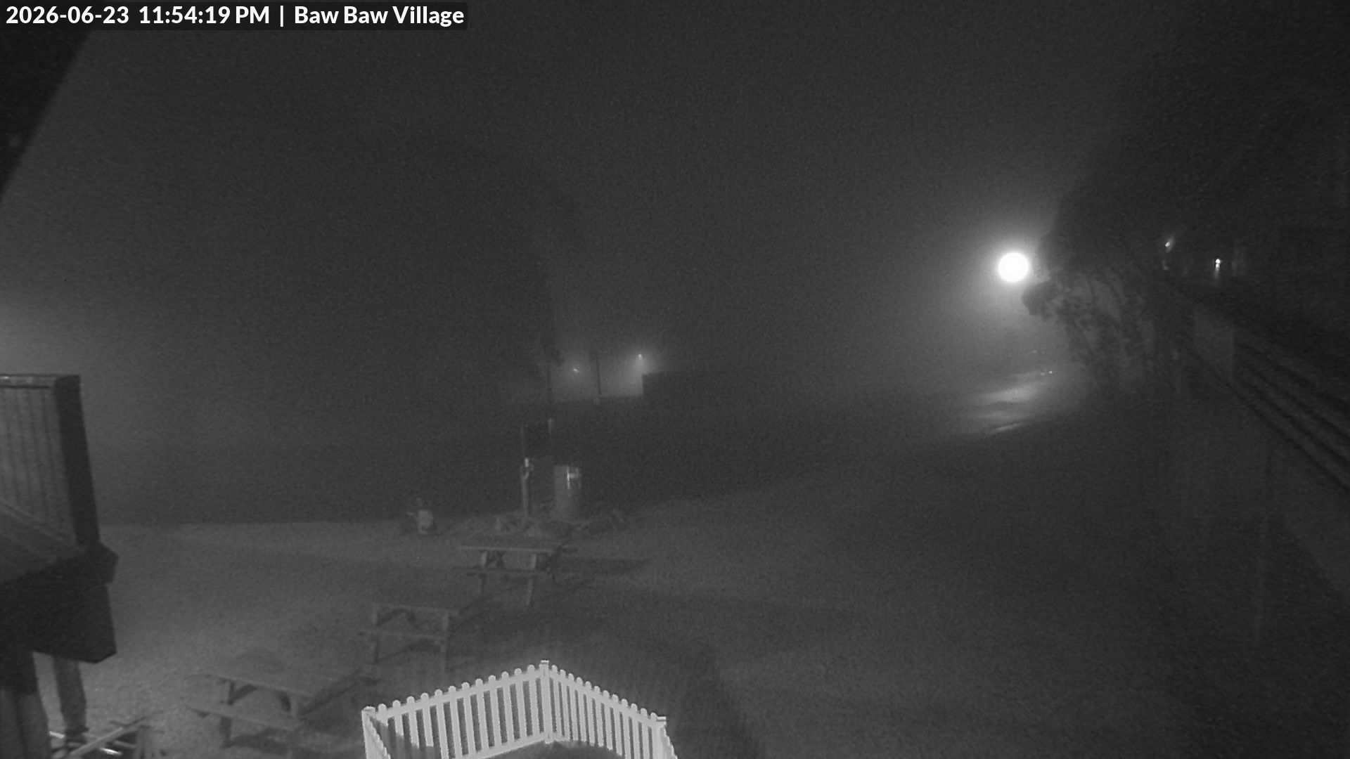 Mt Baw Baw Baw Baw Village snow cam captured at 23 June 2026 at 11:58 pm AEST