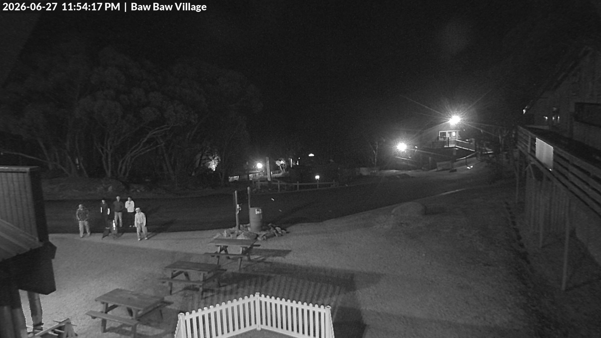 Mt Baw Baw Baw Baw Village snow cam captured at 27 June 2026 at 11:55 pm AEST