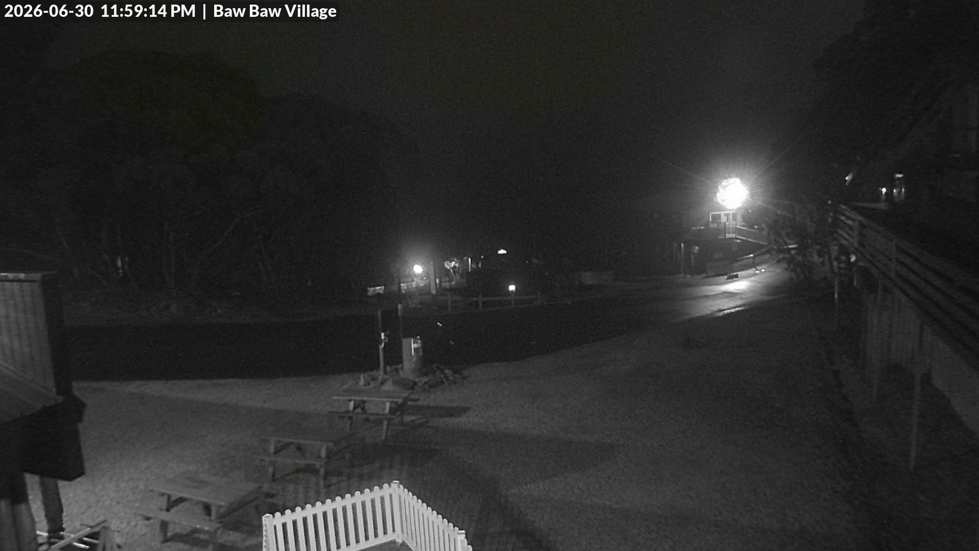Mt Baw Baw Baw Baw Village snow cam captured at 30 June 2026 at 11:59 pm AEST
