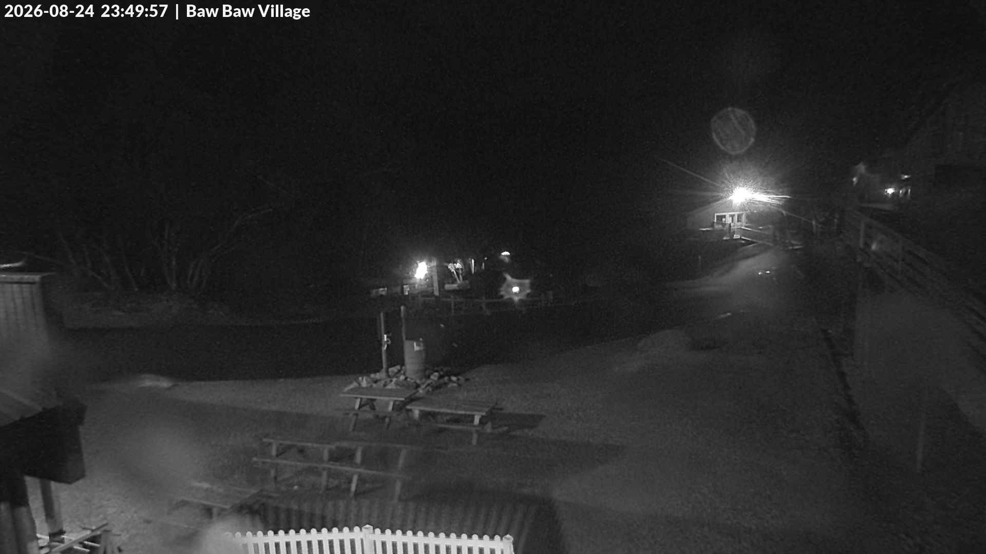 Mt Baw Baw Baw Baw Village snow cam captured at 24 August 2026 at 11:53 pm AEST