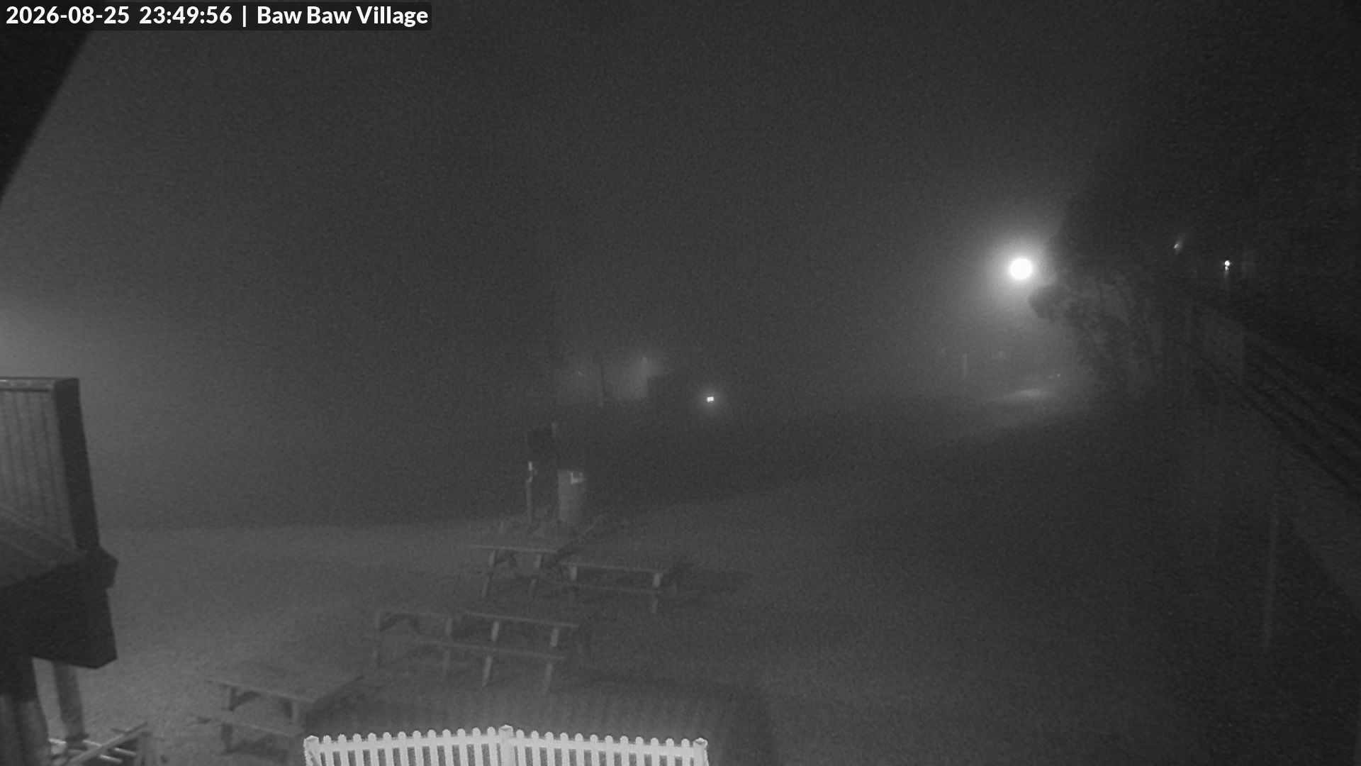 Mt Baw Baw Baw Baw Village snow cam captured at 25 August 2026 at 11:54 pm AEST