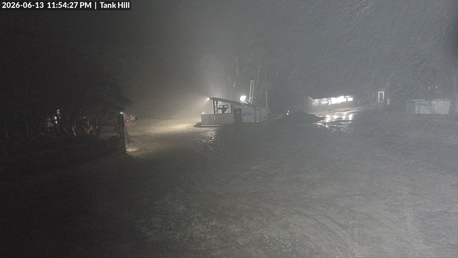 Mt Baw Baw Tank Hill snow cam captured at 13 June 2026 at 11:57 pm AEST