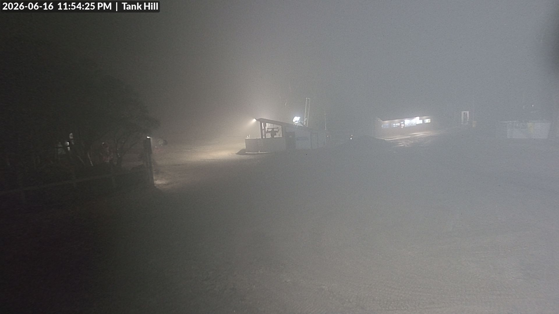 Mt Baw Baw Tank Hill snow cam captured at 16 June 2026 at 11:57 pm AEST