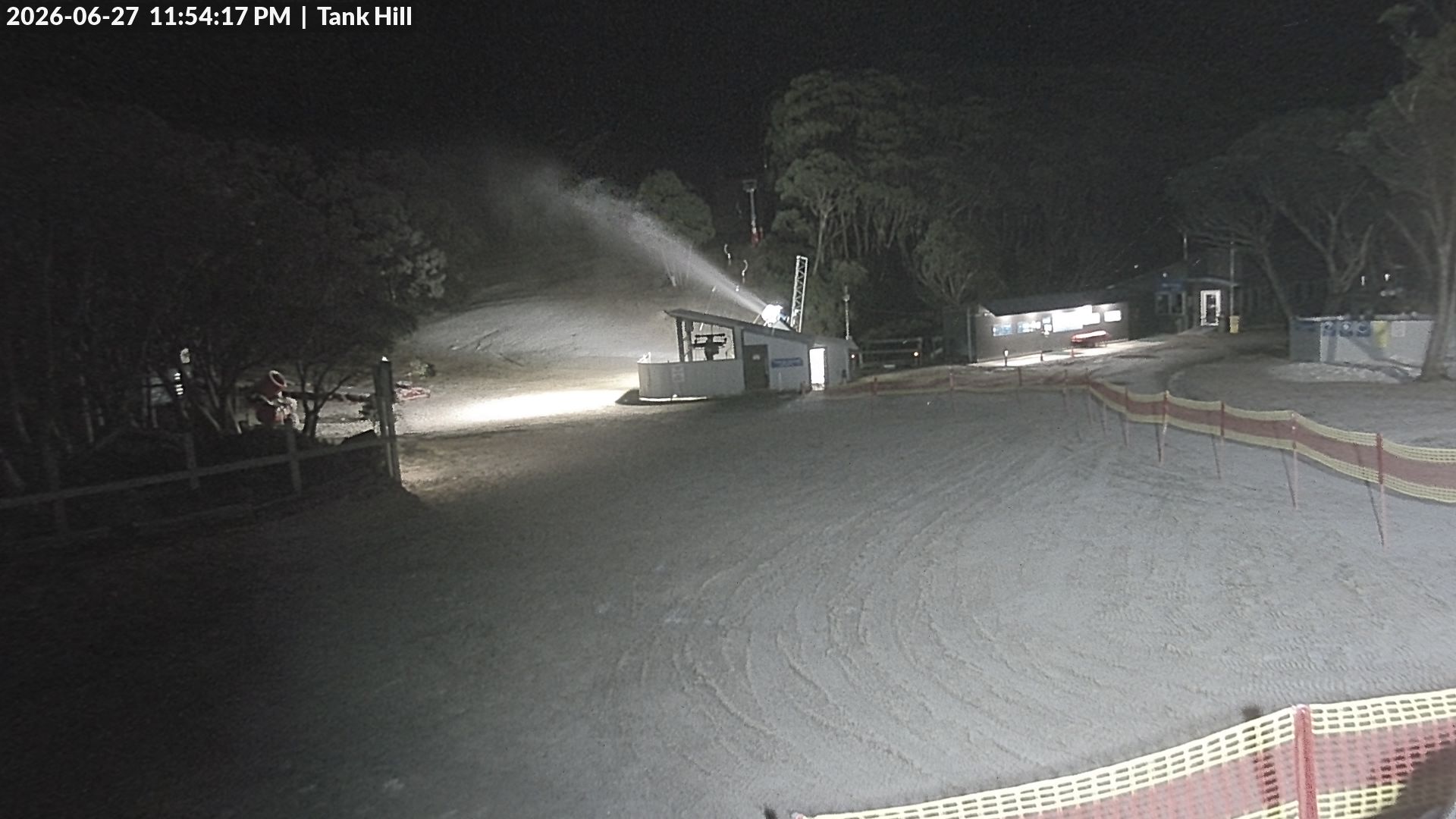 Mt Baw Baw Tank Hill snow cam captured at 27 June 2026 at 11:55 pm AEST