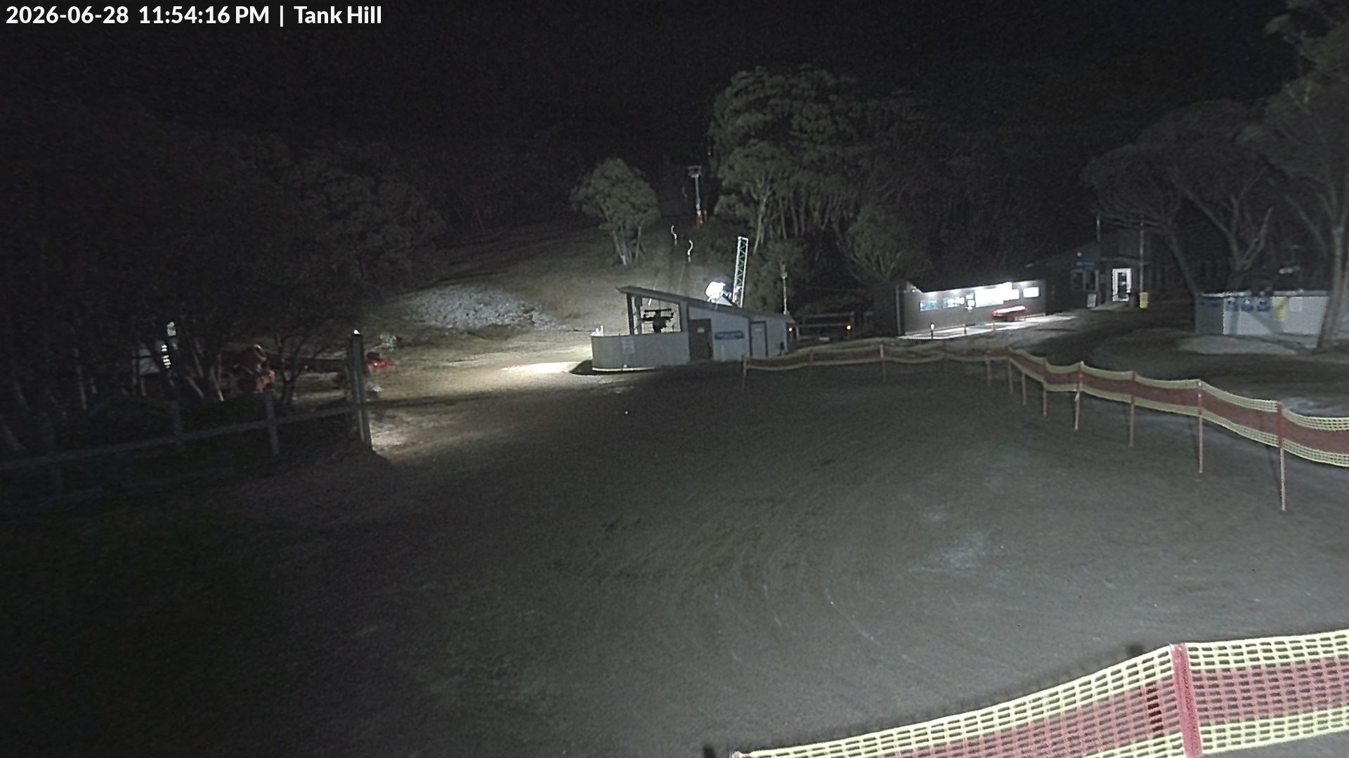 Mt Baw Baw Tank Hill snow cam captured at 28 June 2026 at 11:55 pm AEST