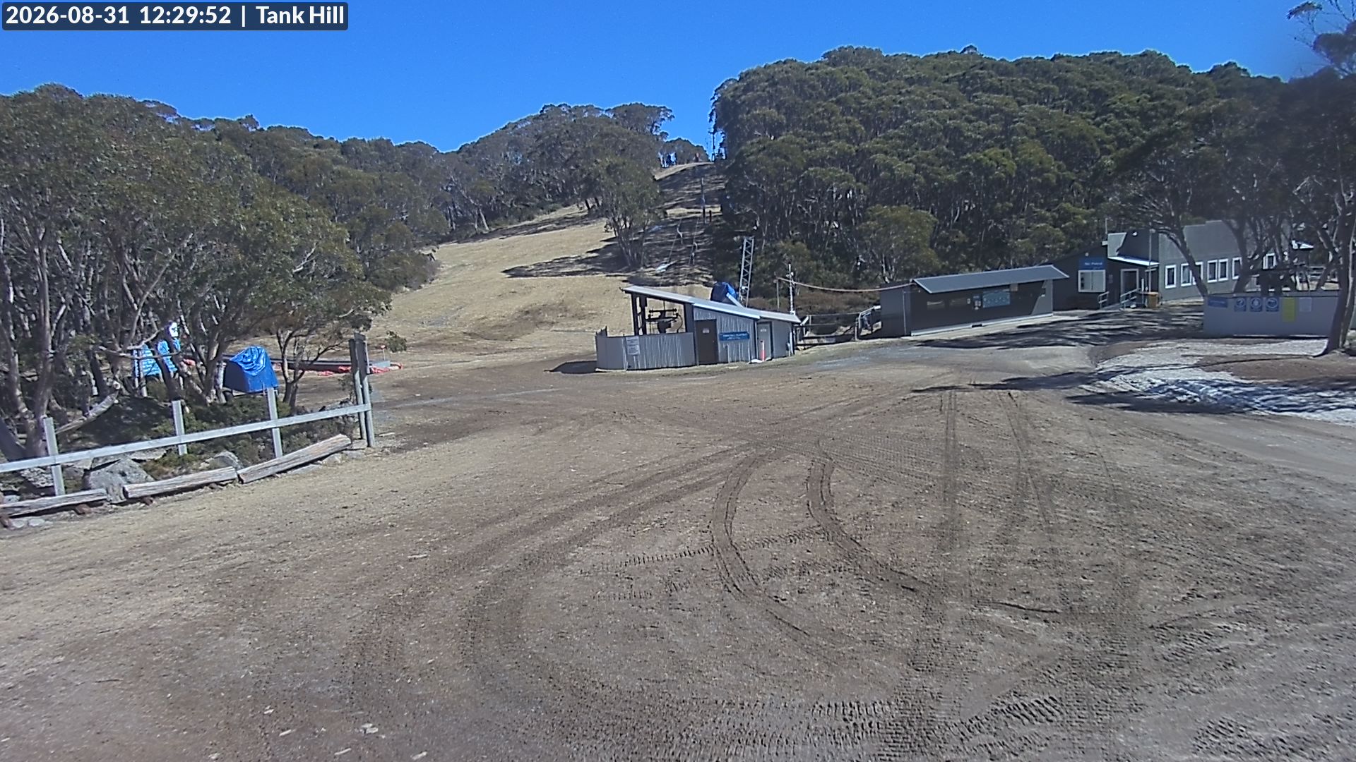 Mt Baw Baw Tank Hill snow cam captured at 31 August 2026 at 12:38 pm AEST
