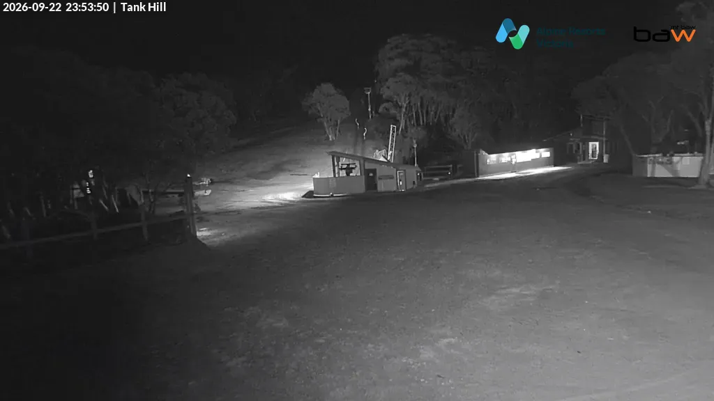 Mt Baw Baw Tank Hill snow cam captured at 22 September 2026 at 11:54 pm AEST