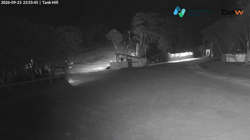 Mt Baw Baw Tank Hill snow cam captured at 23 September 2026 at 11:56 pm AEST