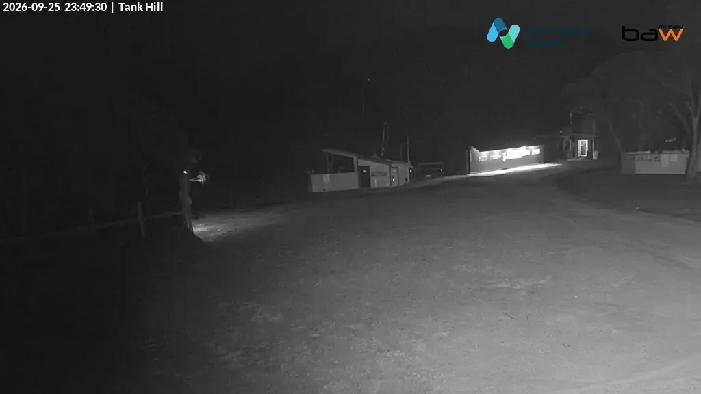 Mt Baw Baw Tank Hill snow cam captured at 25 September 2026 at 11:50 pm AEST
