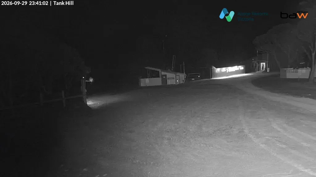 Mt Baw Baw Tank Hill snow cam captured at 29 September 2026 at 11:41 pm AEST