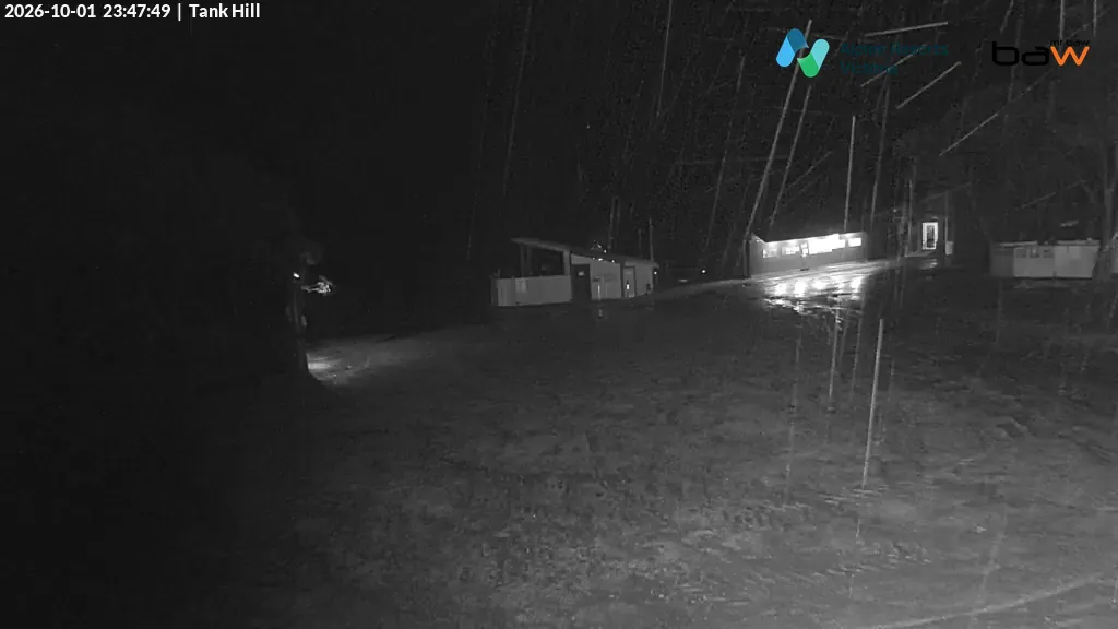 Mt Baw Baw Tank Hill snow cam captured at 1 October 2026 at 11:49 pm AEST