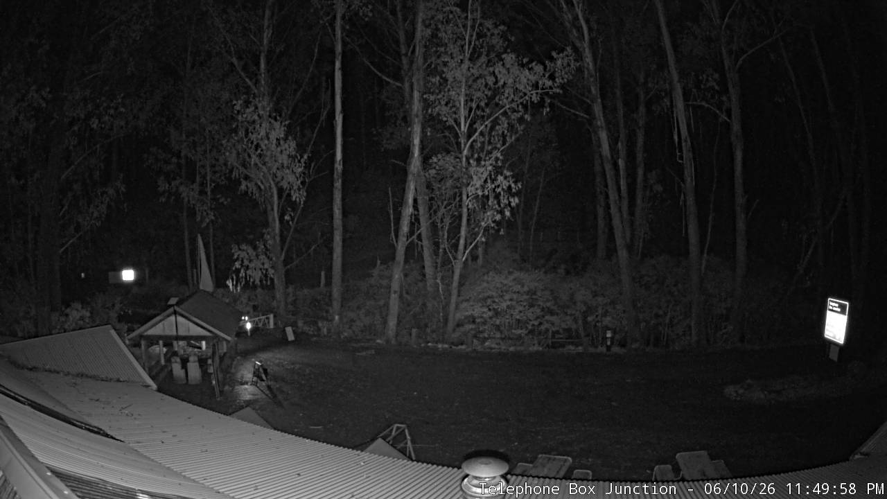 Mt Stirling Telephone Box Junction snow cam captured at 10 June 2026 at 11:50 pm AEST
