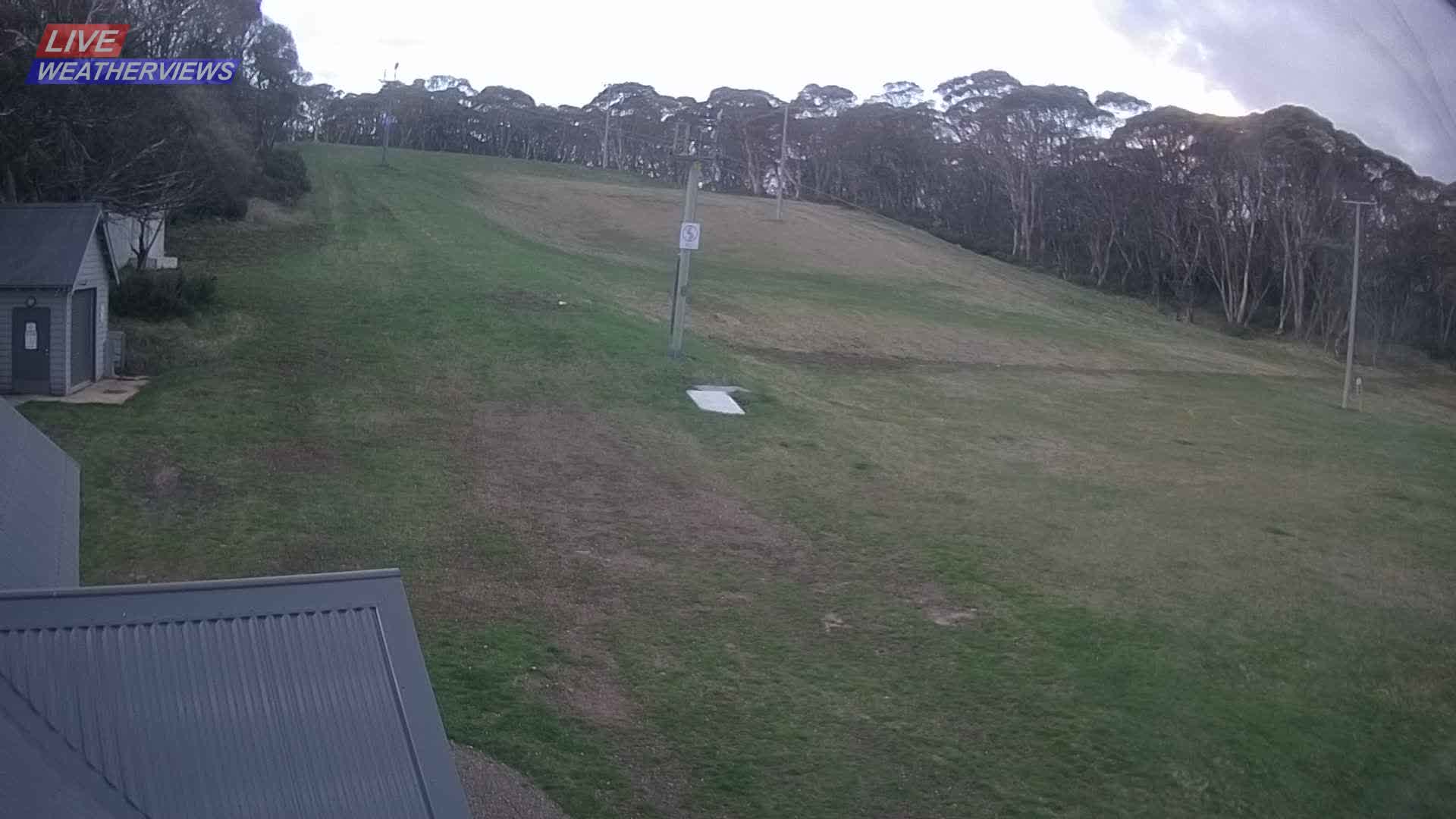 Dinner Plain Cobungra Platter snow cam captured at 3 October 2026 at 6:12 pm AEST