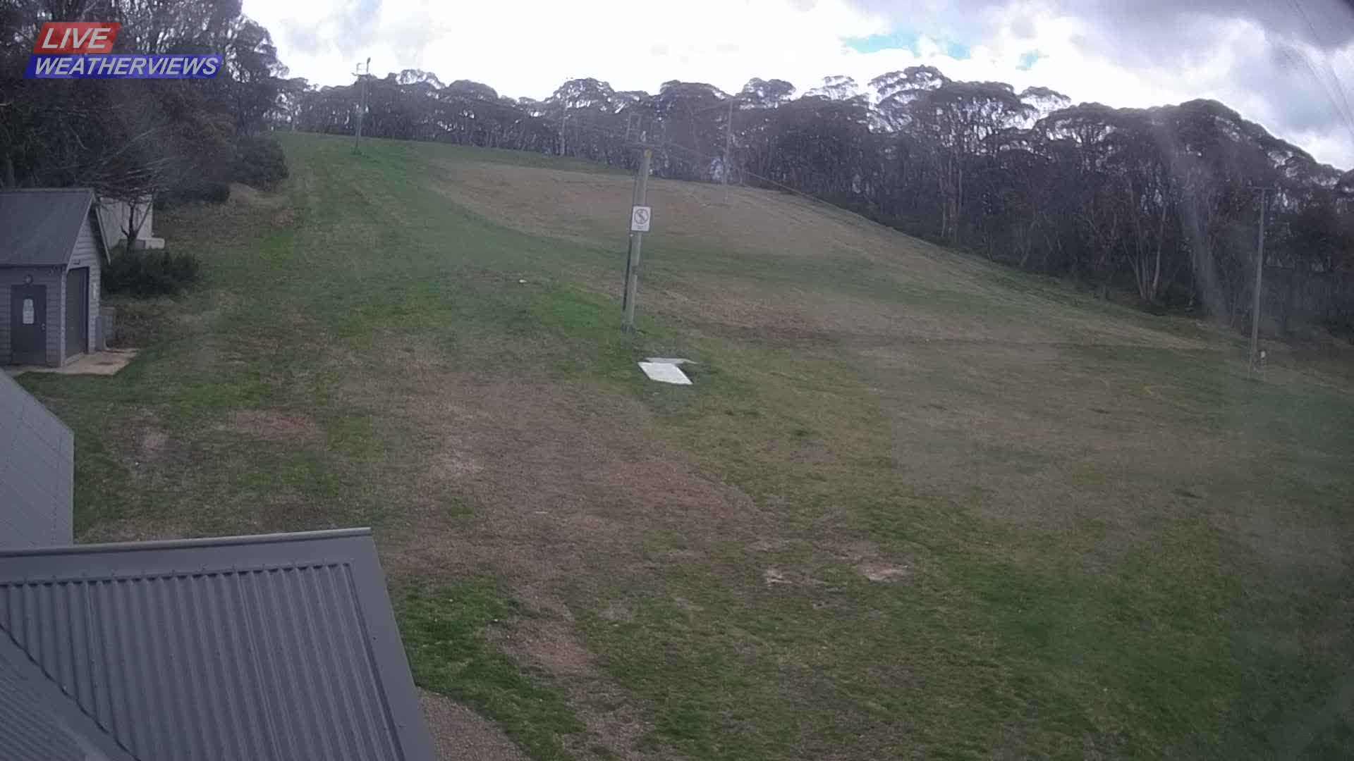 Dinner Plain Cobungra Platter snow cam captured at 6 October 2026 at 1:47 pm AEDT