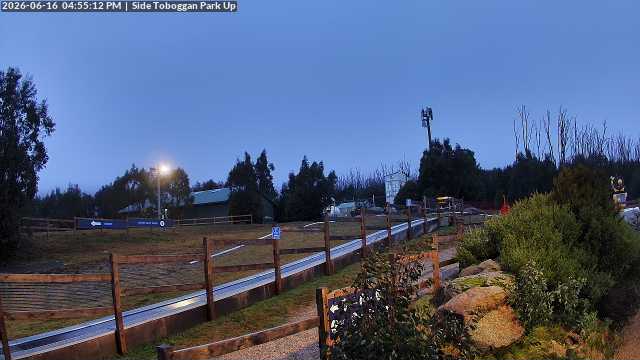 Lake Mountain Mini Toboggan Run snow cam captured at 16 June 2026 at 4:55 pm AEST