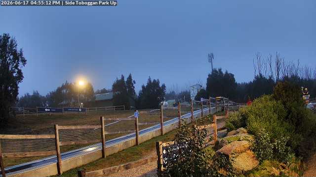 Lake Mountain Mini Toboggan Run snow cam captured at 17 June 2026 at 4:55 pm AEST