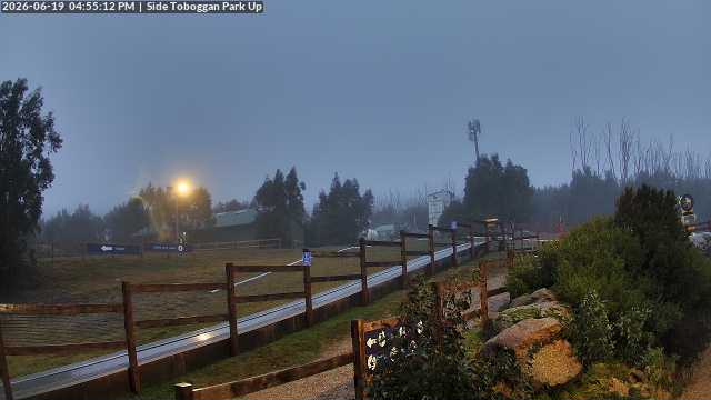 Lake Mountain Mini Toboggan Run snow cam captured at 19 June 2026 at 5:00 pm AEST