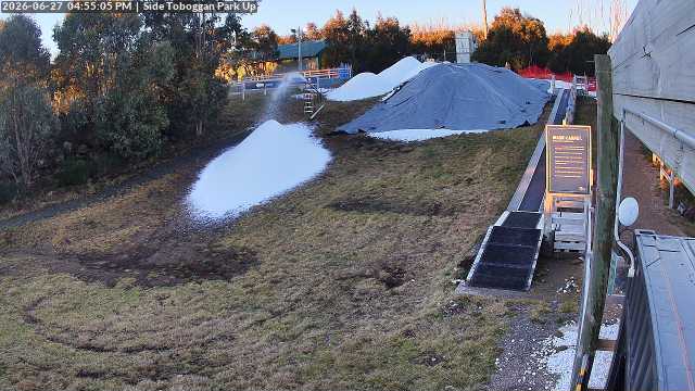 Lake Mountain Mini Toboggan Run snow cam captured at 27 June 2026 at 4:56 pm AEST