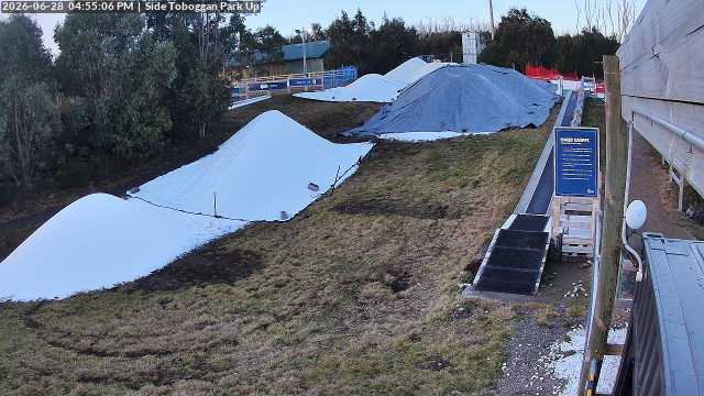 Lake Mountain Mini Toboggan Run snow cam captured at 28 June 2026 at 4:55 pm AEST
