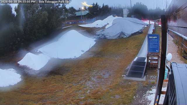 Lake Mountain Mini Toboggan Run snow cam captured at 30 June 2026 at 4:58 pm AEST