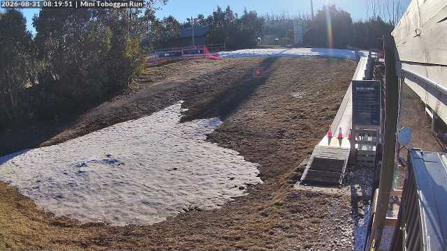Lake Mountain Mini Toboggan Run snow cam captured at 31 August 2026 at 8:25 am AEST