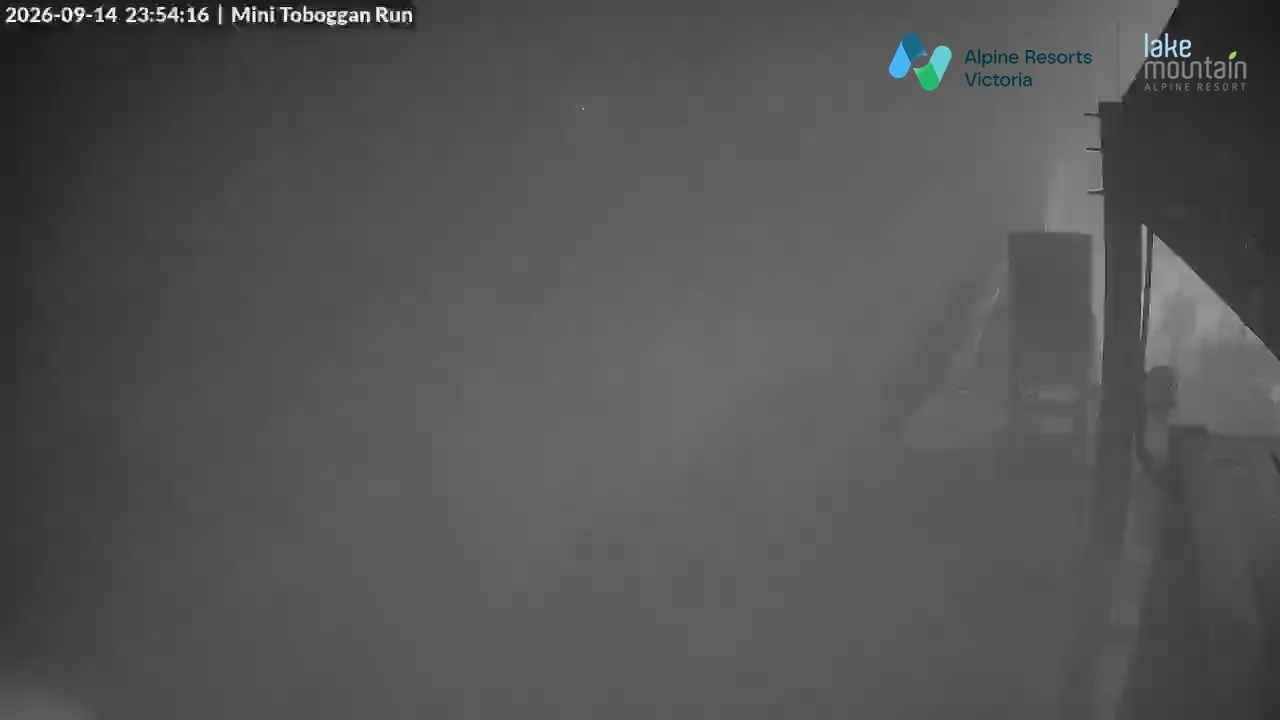 Lake Mountain Mini Toboggan Run snow cam captured at 14 September 2026 at 11:55 pm AEST