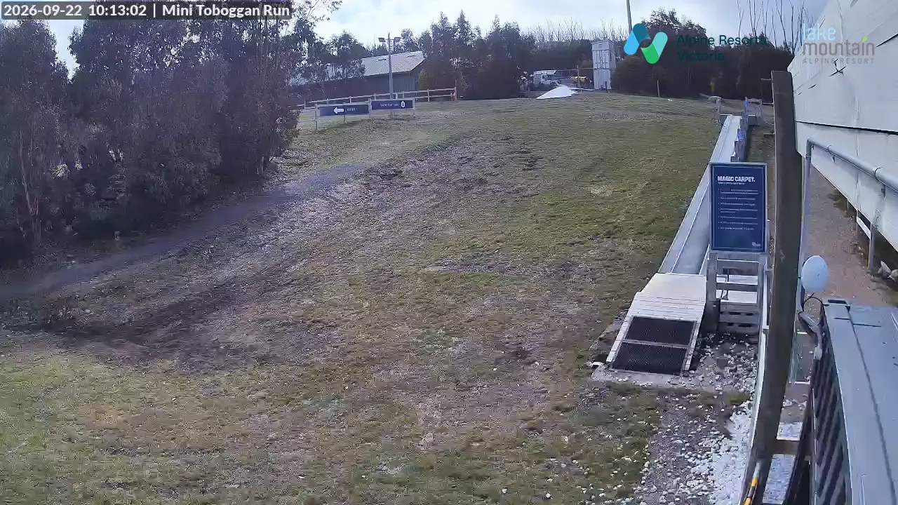 Lake Mountain Mini Toboggan Run snow cam captured at 22 September 2026 at 10:15 am AEST