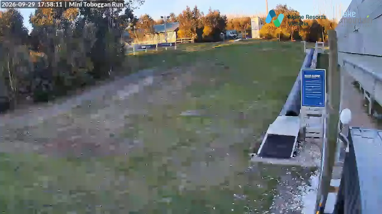 Lake Mountain Mini Toboggan Run snow cam captured at 29 September 2026 at 5:59 pm AEST