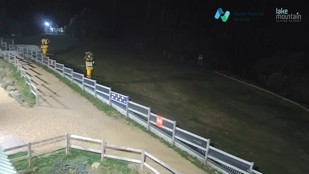 Lake Mountain Village Toboggan Run snow cam captured at 30 September 2026 at 11:48 pm AEST