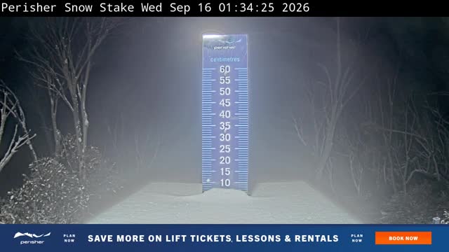 Perisher Snow Stake Live snow cam captured at 16 September 2026 at 1:42 am AEST