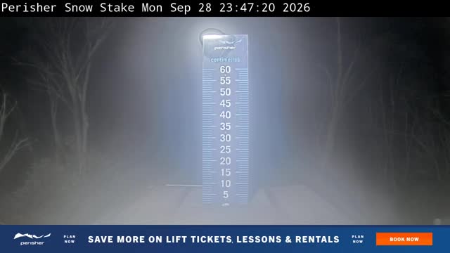 Perisher Snow Stake Live snow cam captured at 28 September 2026 at 11:55 pm AEST