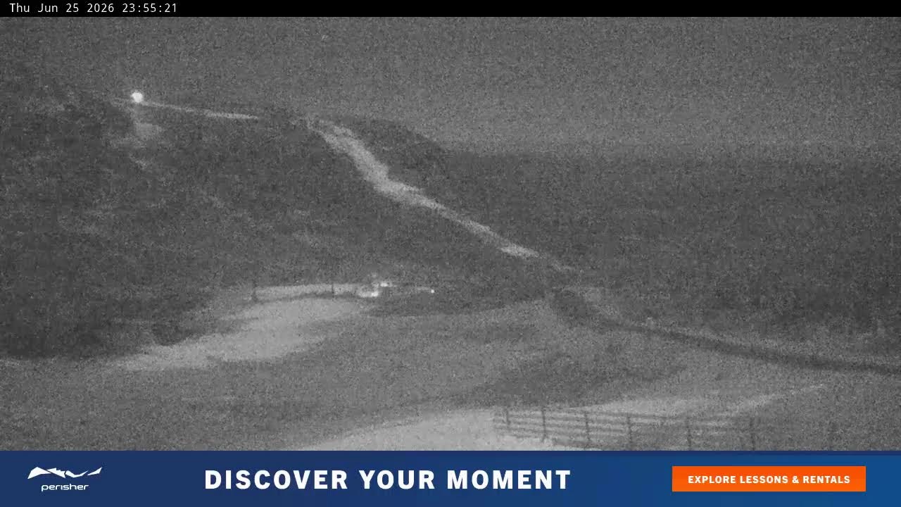 Perisher Blue Cow Live snow cam captured at 25 June 2026 at 11:58 pm AEST