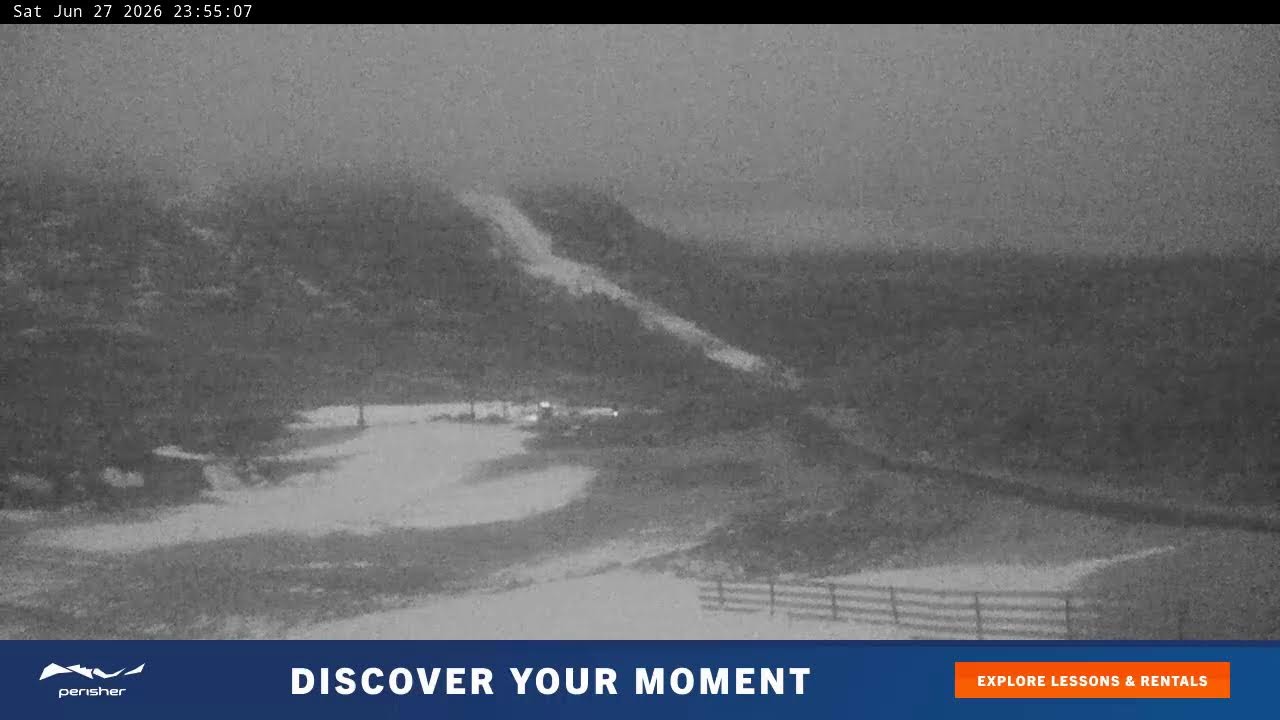 Perisher Blue Cow Live snow cam captured at 27 June 2026 at 11:55 pm AEST