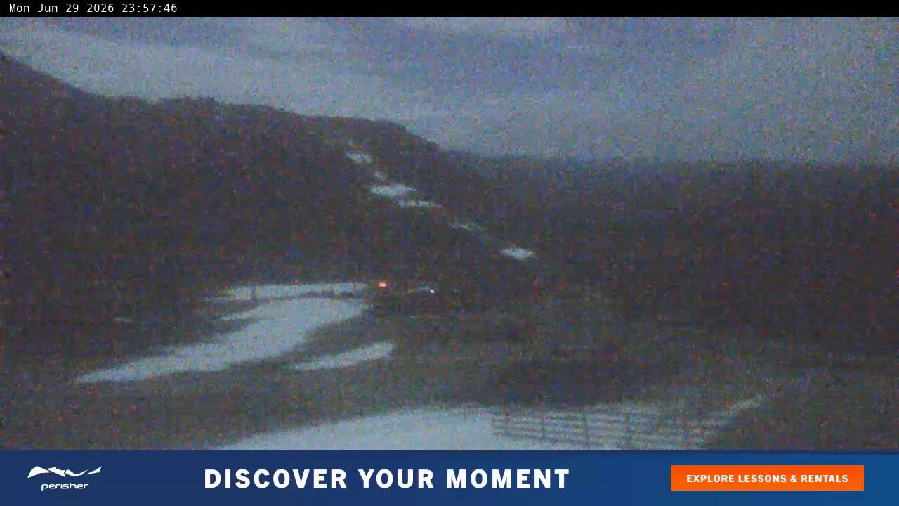 Perisher Blue Cow Live snow cam captured at 29 June 2026 at 11:59 pm AEST