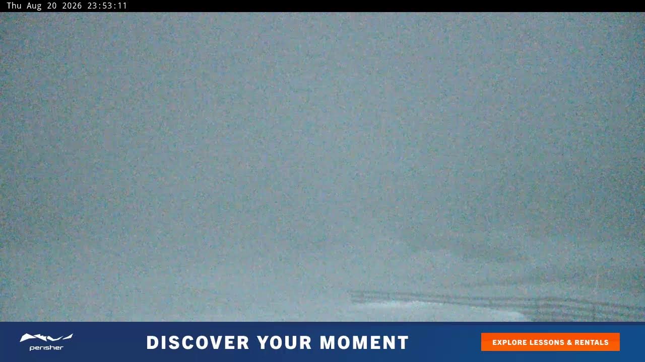 Perisher Blue Cow Live snow cam captured at 20 August 2026 at 11:55 pm AEST