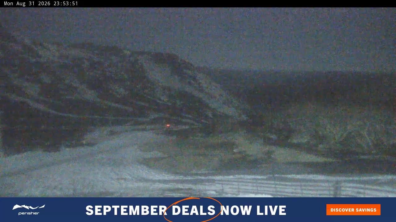 Perisher Blue Cow Live snow cam captured at 31 August 2026 at 11:55 pm AEST