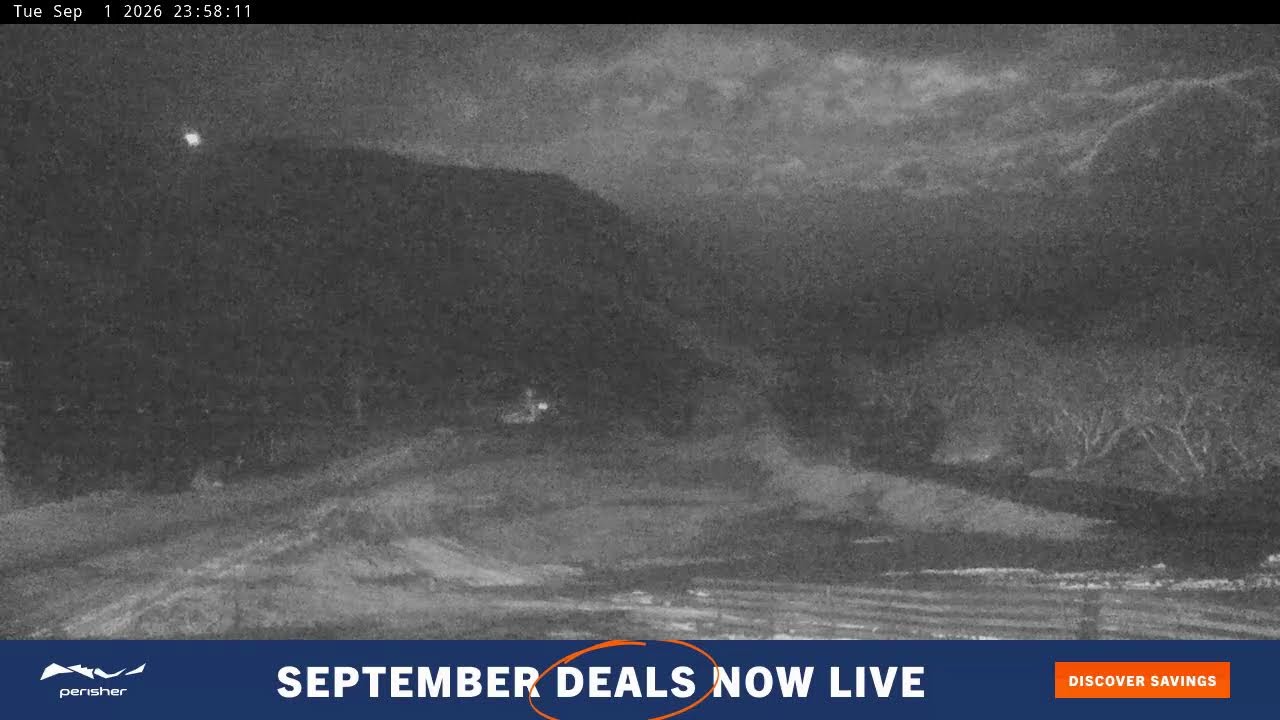 Perisher Blue Cow Live snow cam captured at 1 September 2026 at 11:59 pm AEST