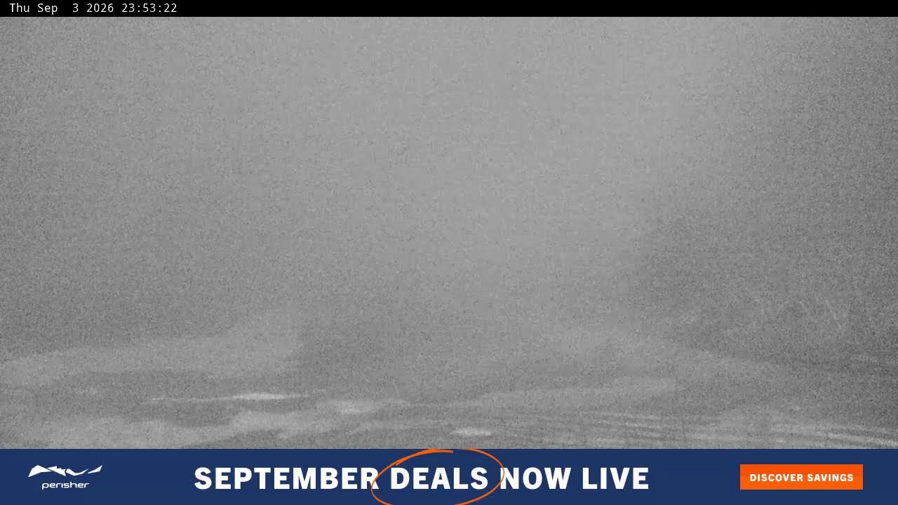 Perisher Blue Cow Live snow cam captured at 3 September 2026 at 11:55 pm AEST