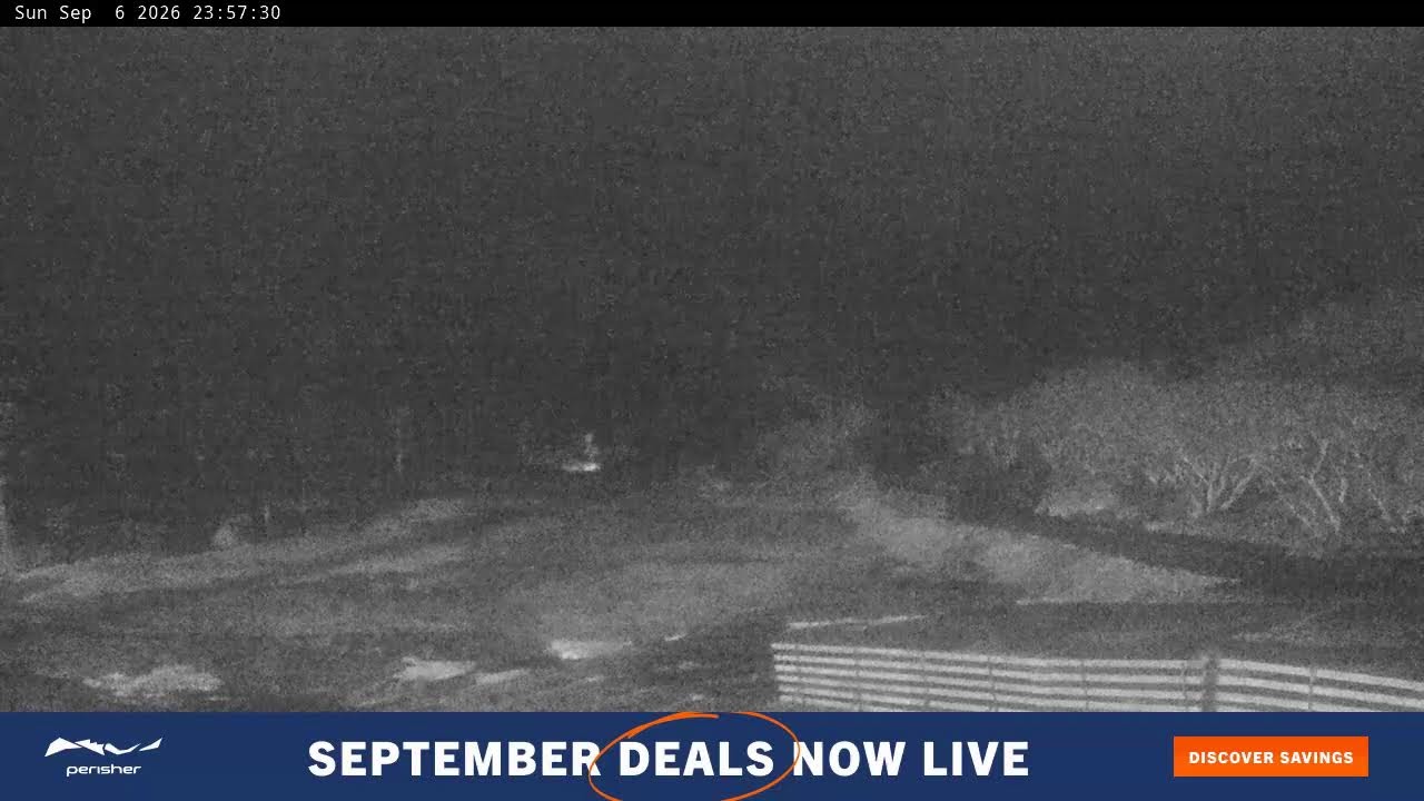 Perisher Blue Cow Live snow cam captured at 6 September 2026 at 11:59 pm AEST
