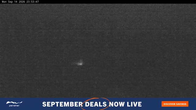 Perisher Blue Cow Live snow cam captured at 14 September 2026 at 11:54 pm AEST